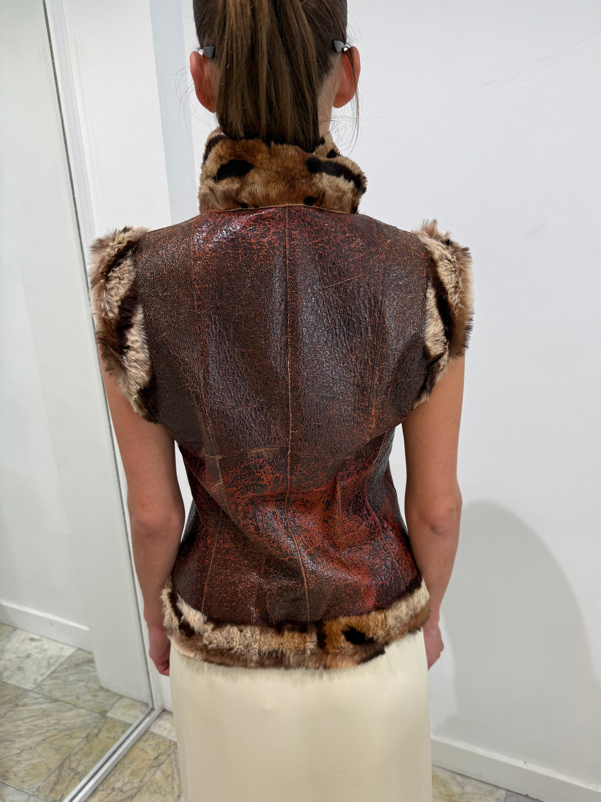 Reversible Leather & Fur Vest