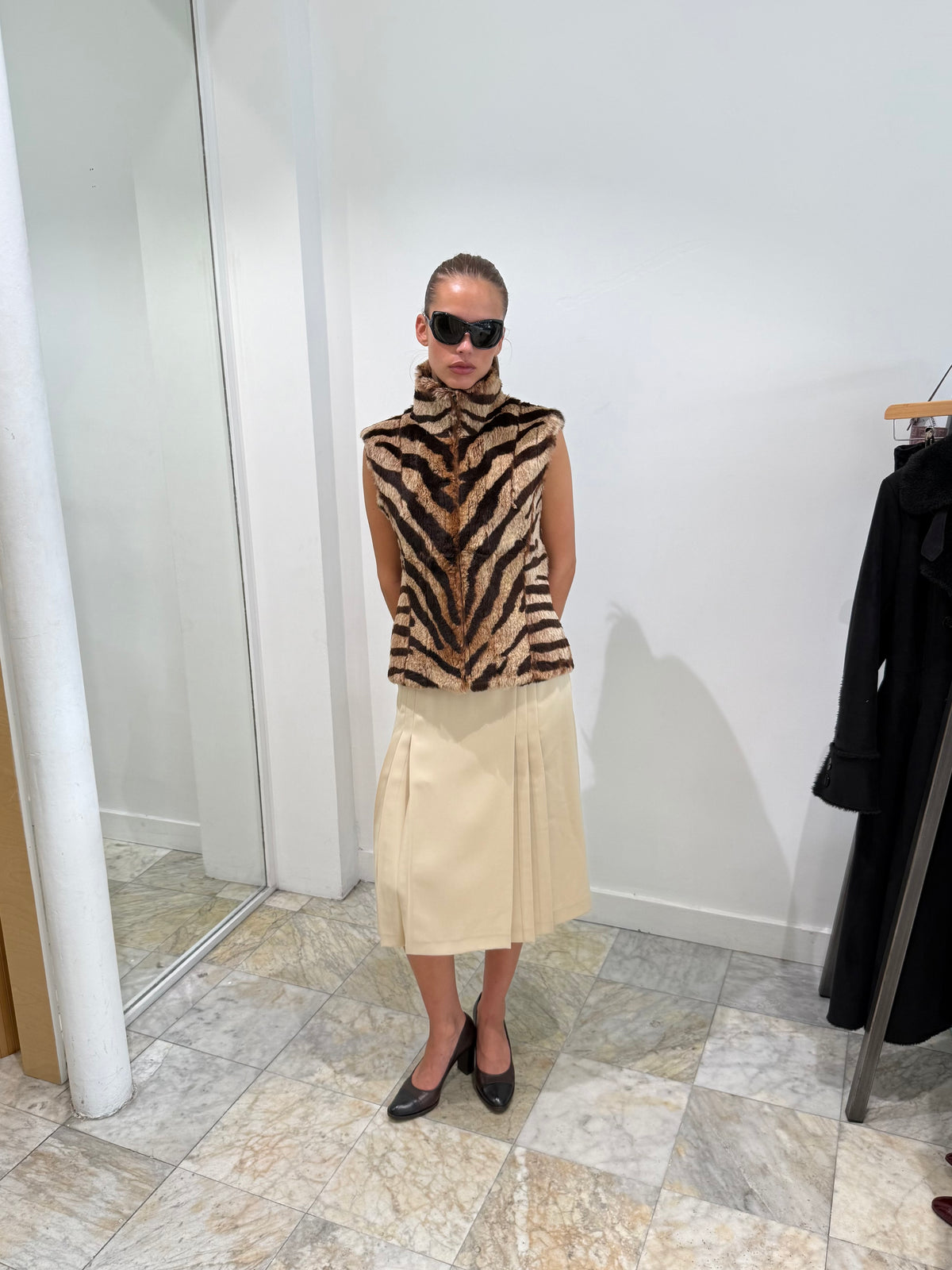 Reversible Leather & Fur Vest