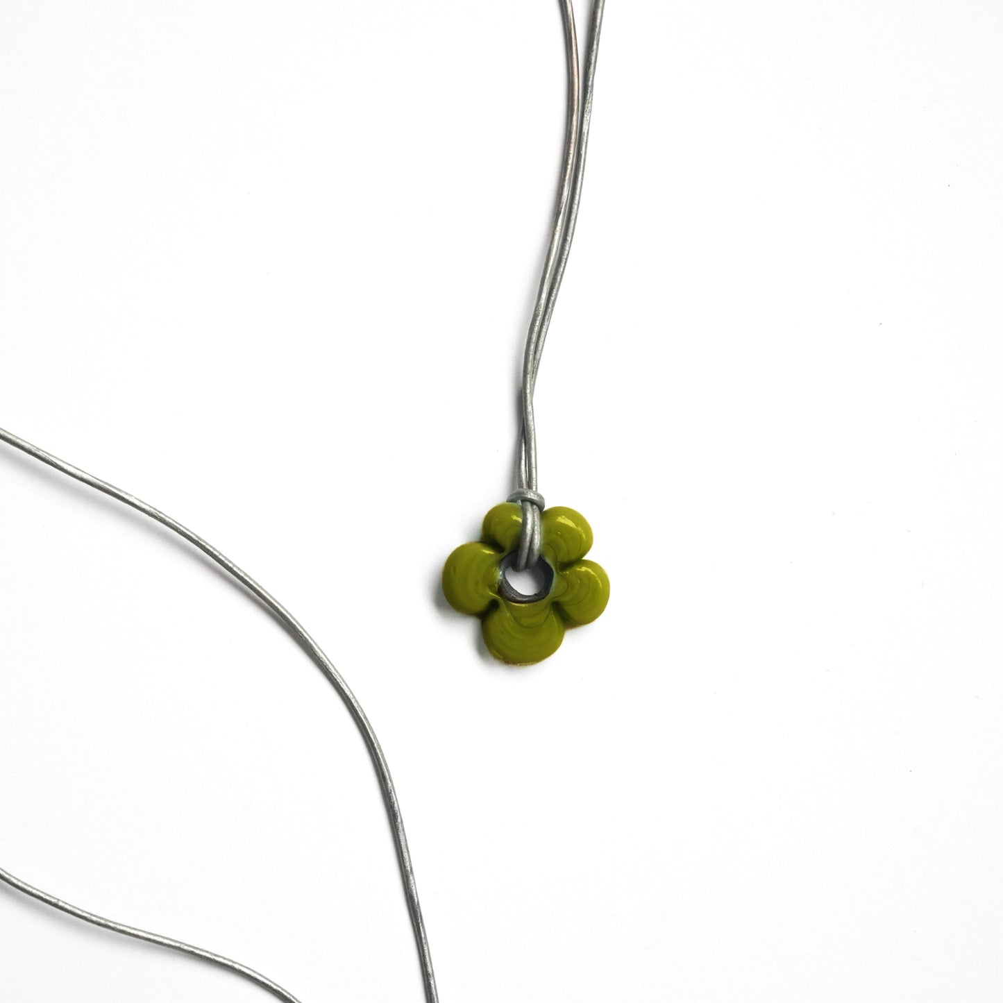 Mini Light Green Flower Necklace