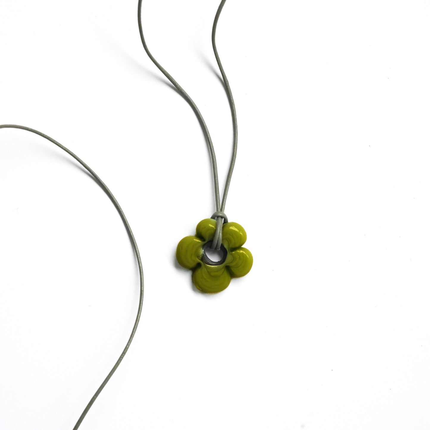 Mini Light Green Flower Necklace