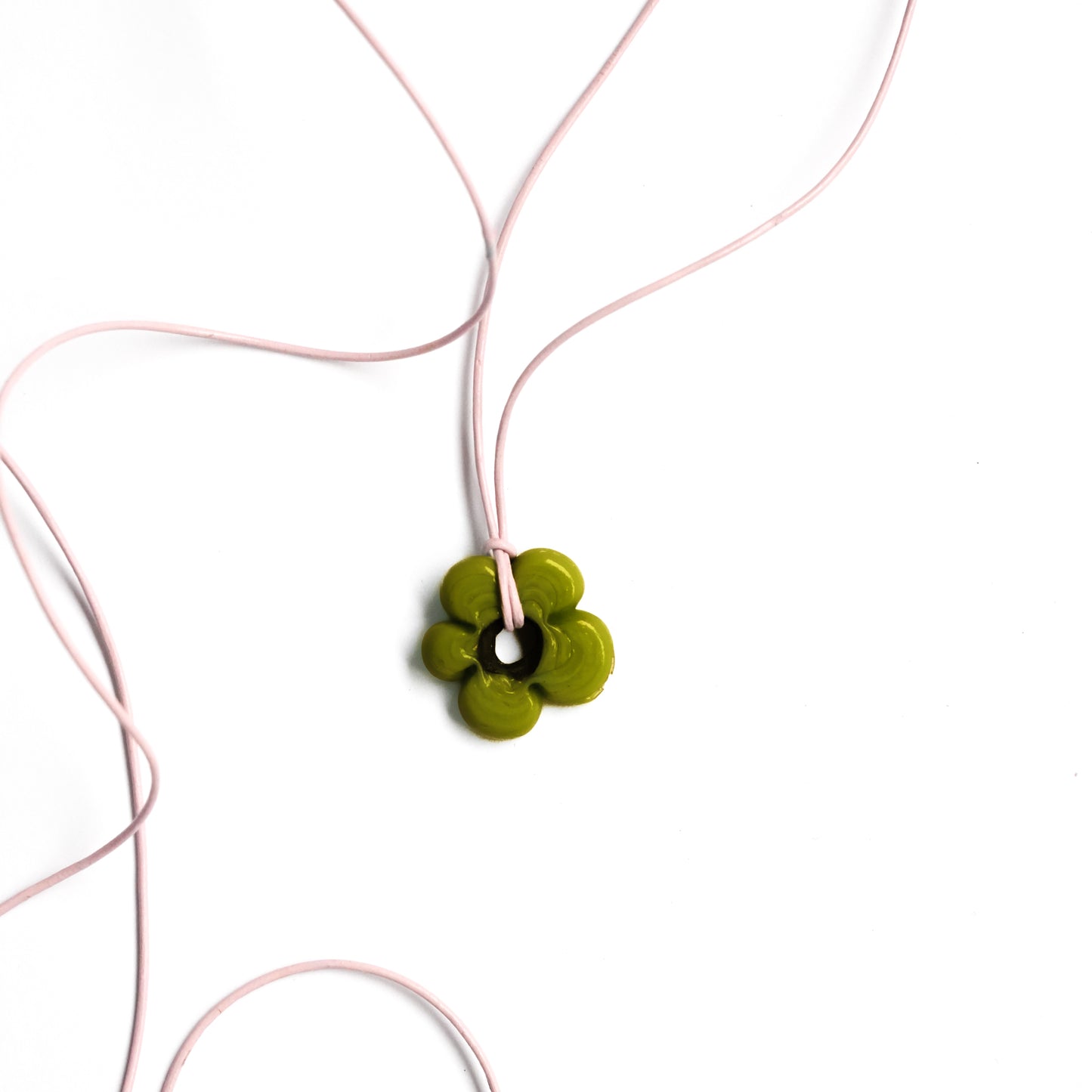 Mini Light Green Flower Necklace