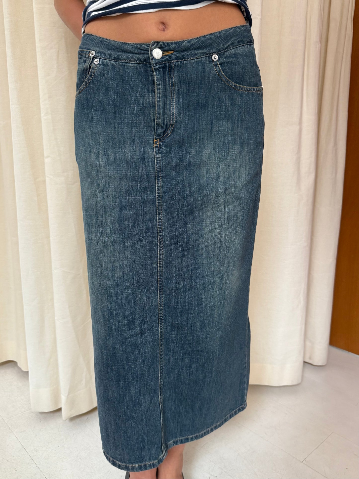 Buckle Jeans Skirt
