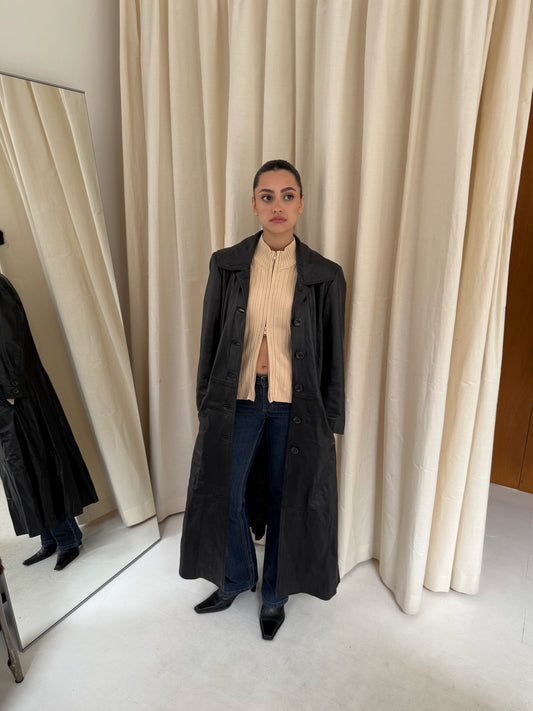 Long Leather Coat