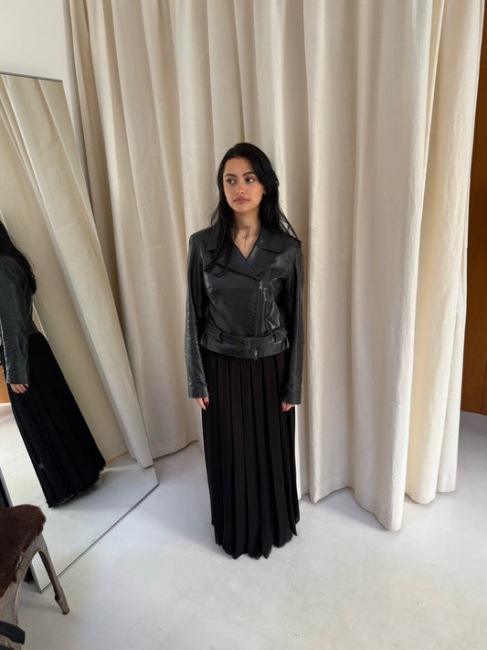 Cropped Leather Jacket