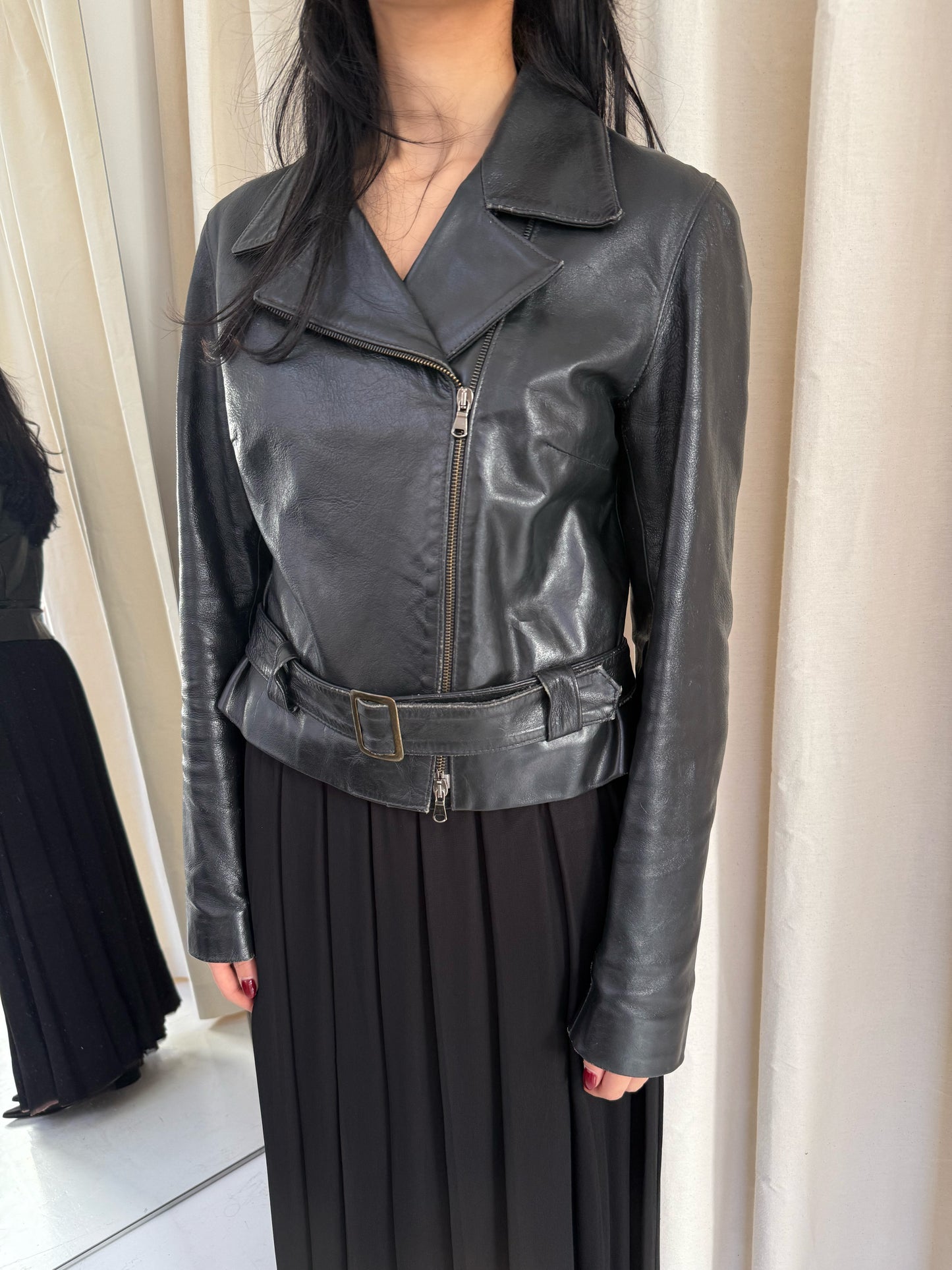 Cropped Leather Jacket