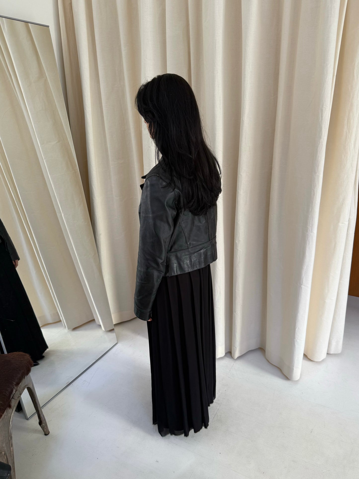 Cropped Leather Jacket