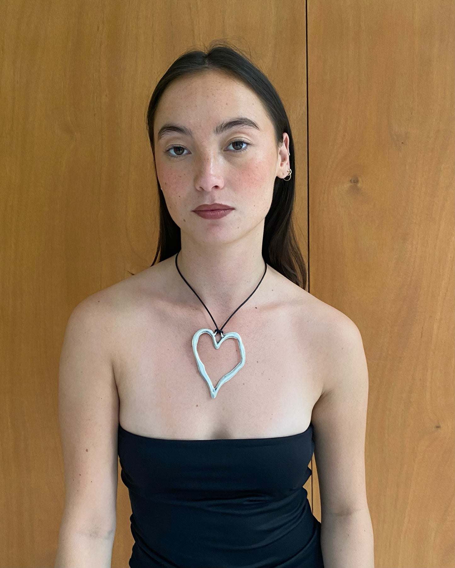 XL Silver Heart Necklace