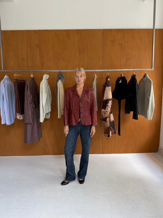 Leather Ostrich Jacket
