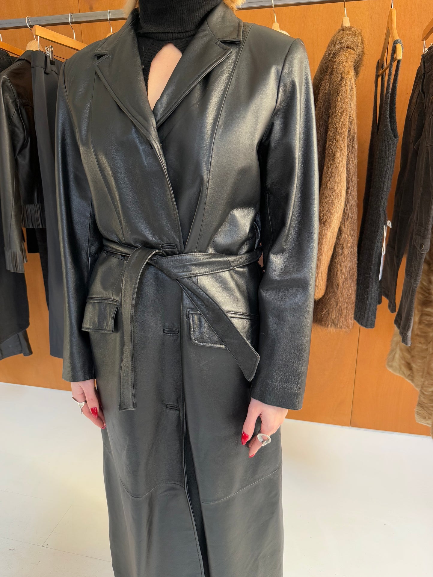 Long Leather Coat