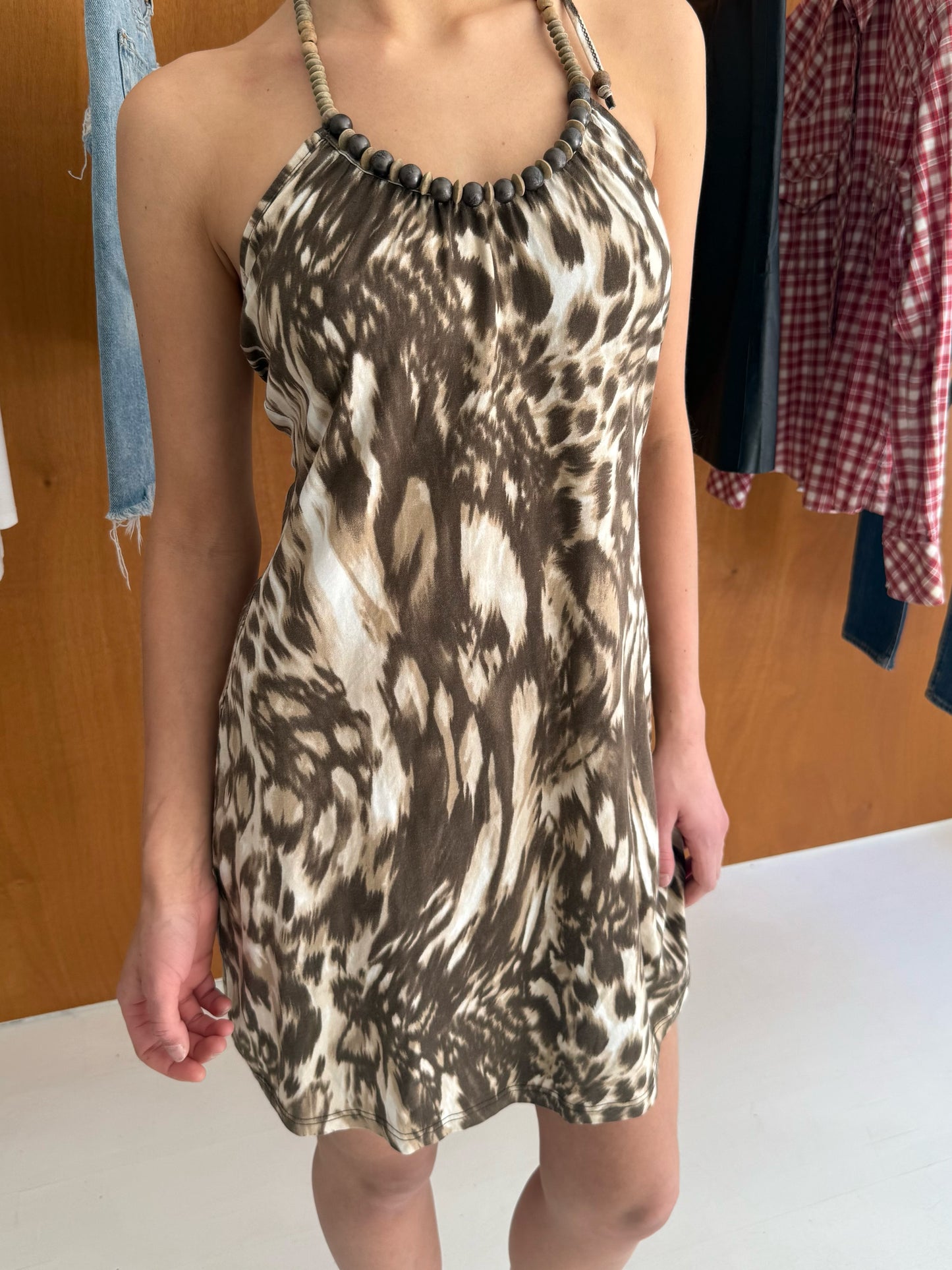 Leopard Halter Dress
