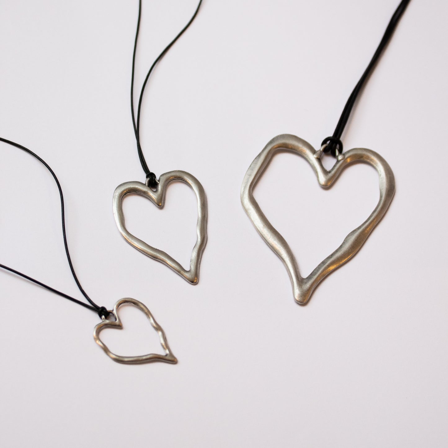XL Silver Heart Necklace