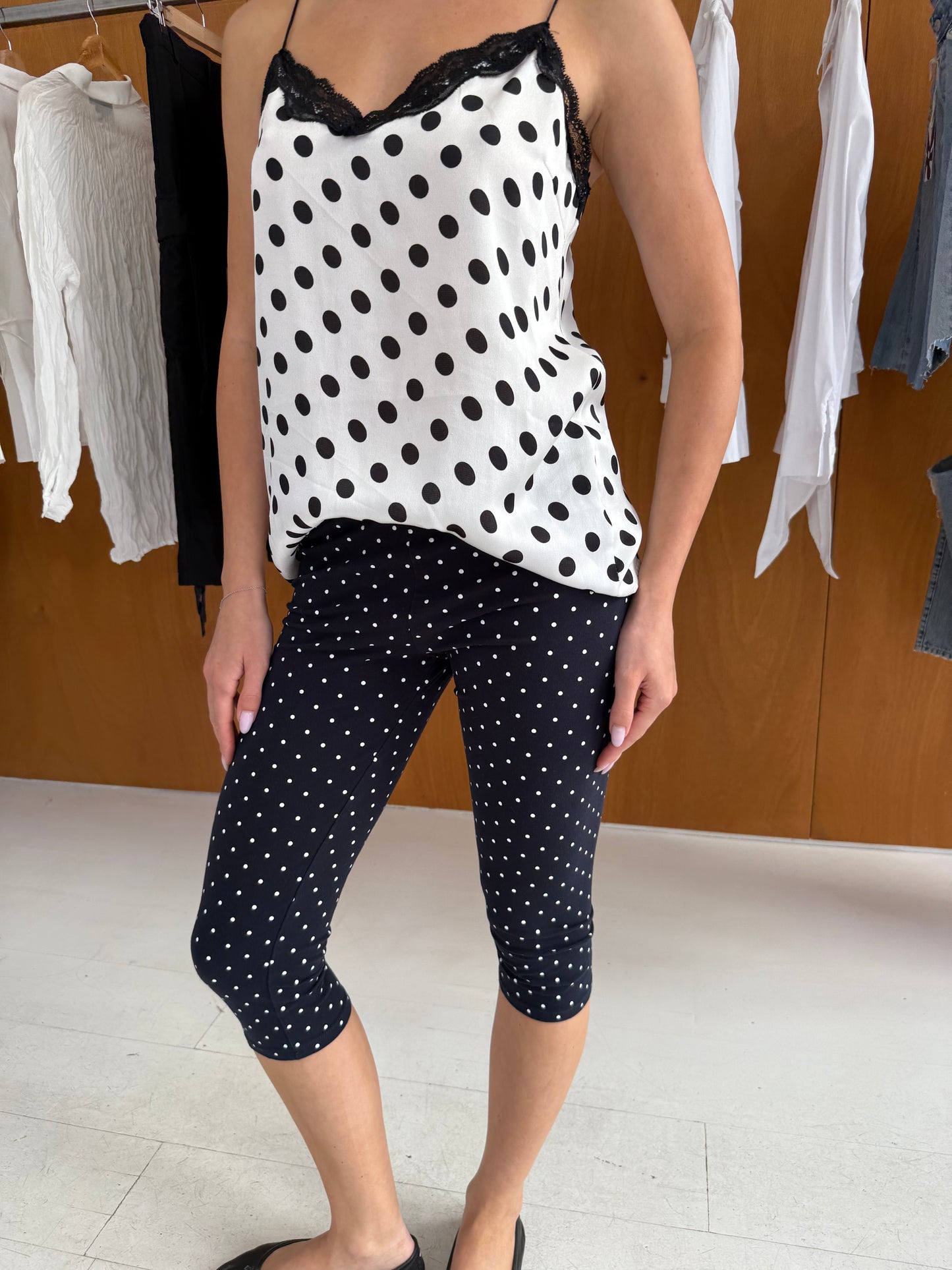 Polka Dot Capri Leggings