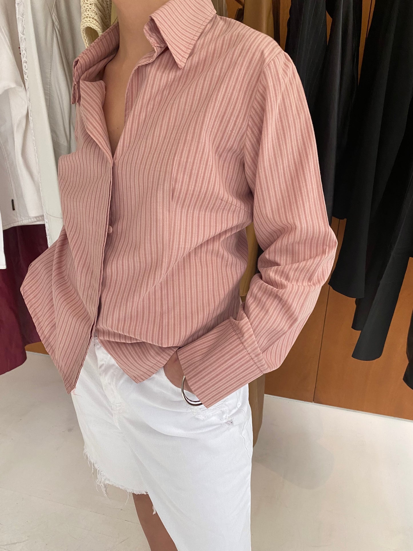 Pink Striped Shirt