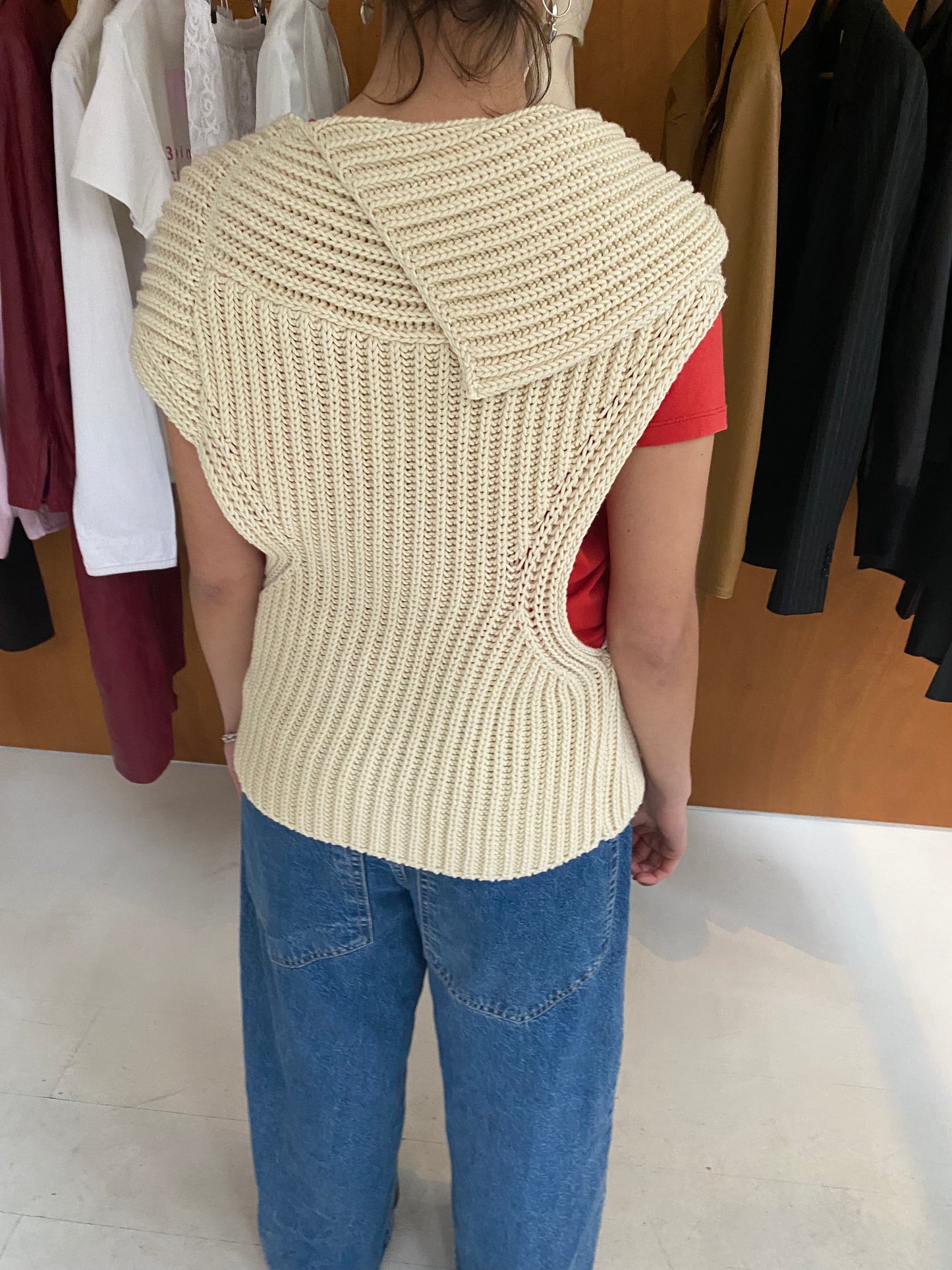 Asymmetrical Knitted Vest