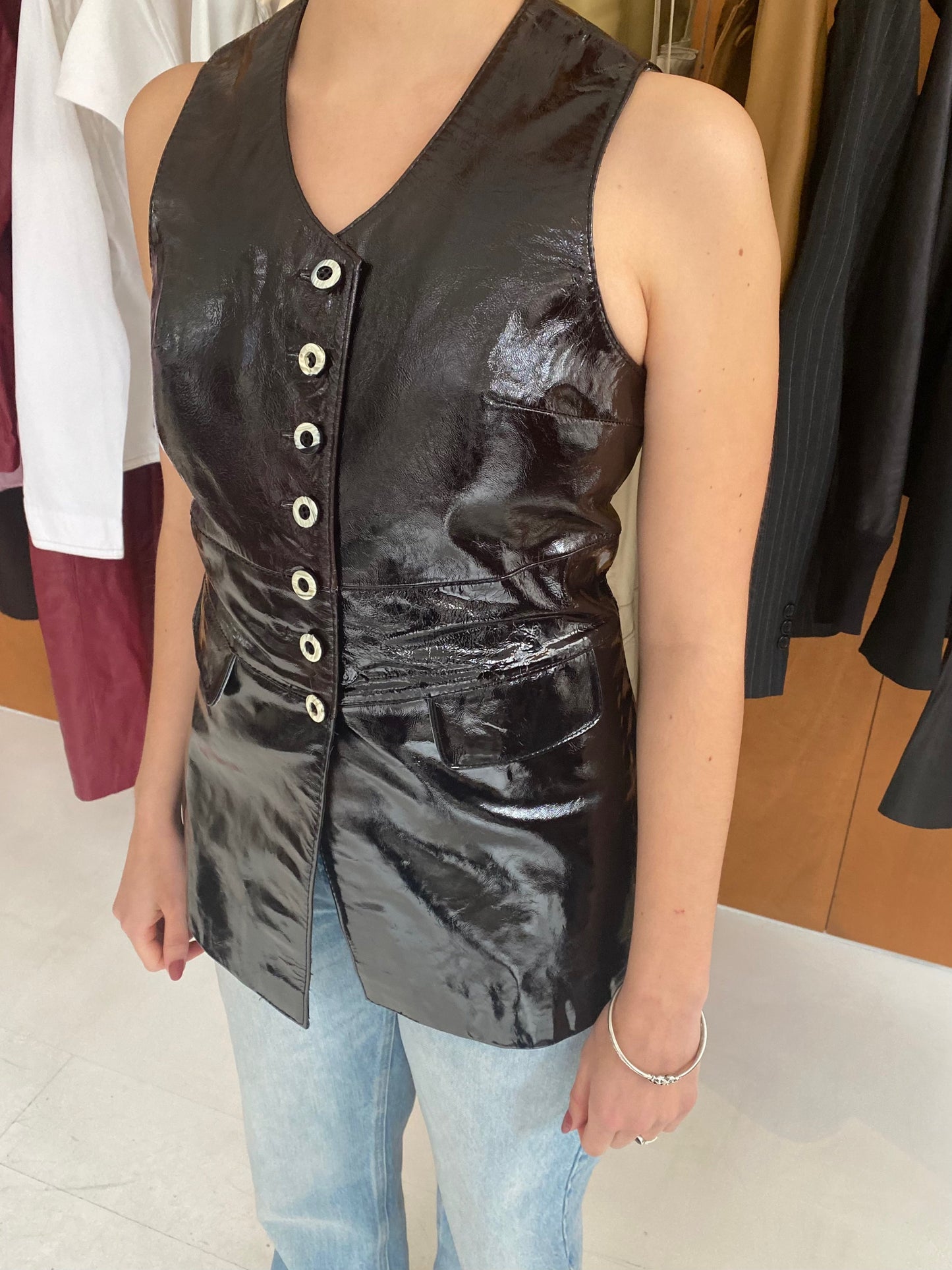 Patent Leather Vest