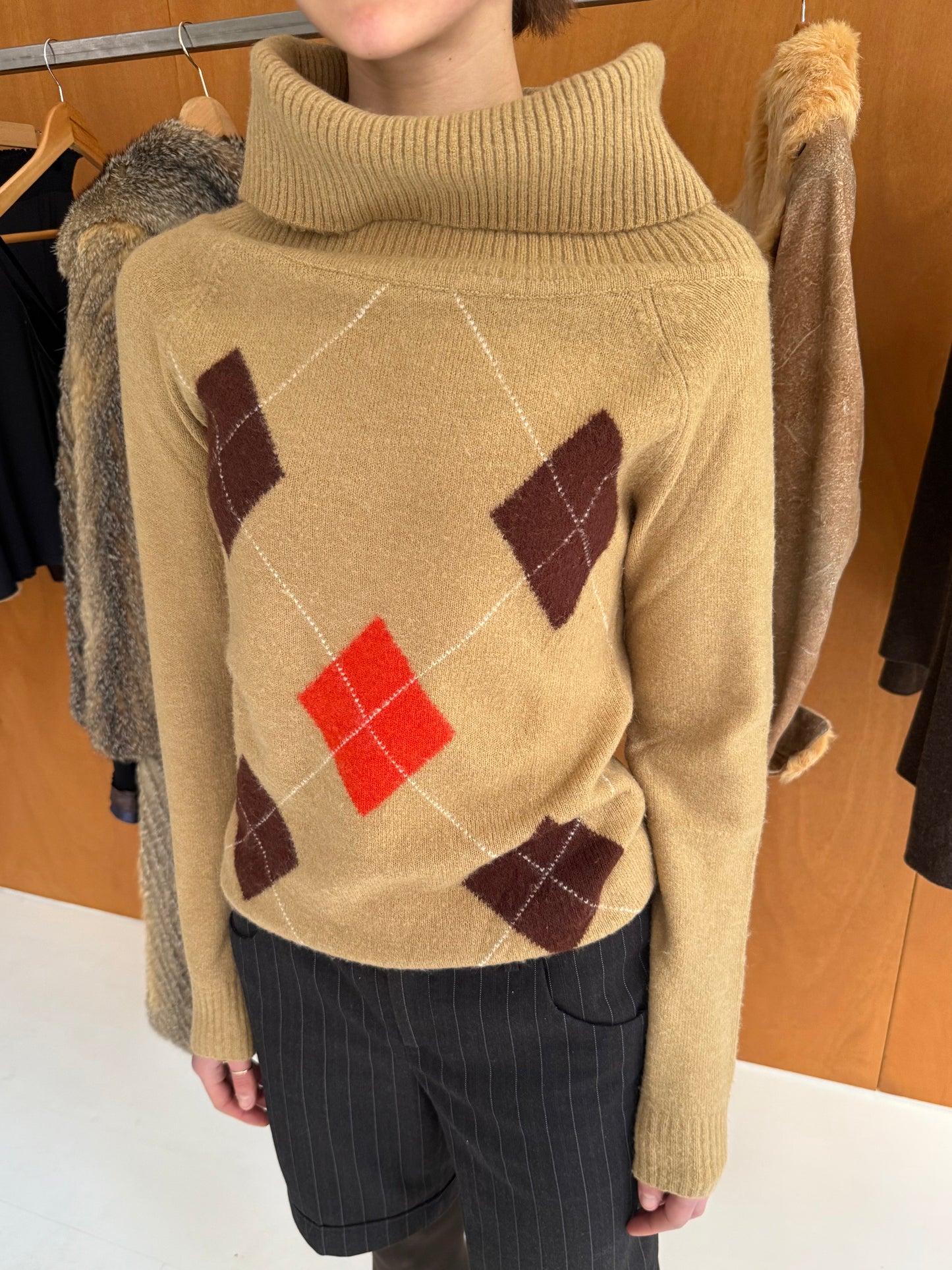 Mohair Argyle Sweater