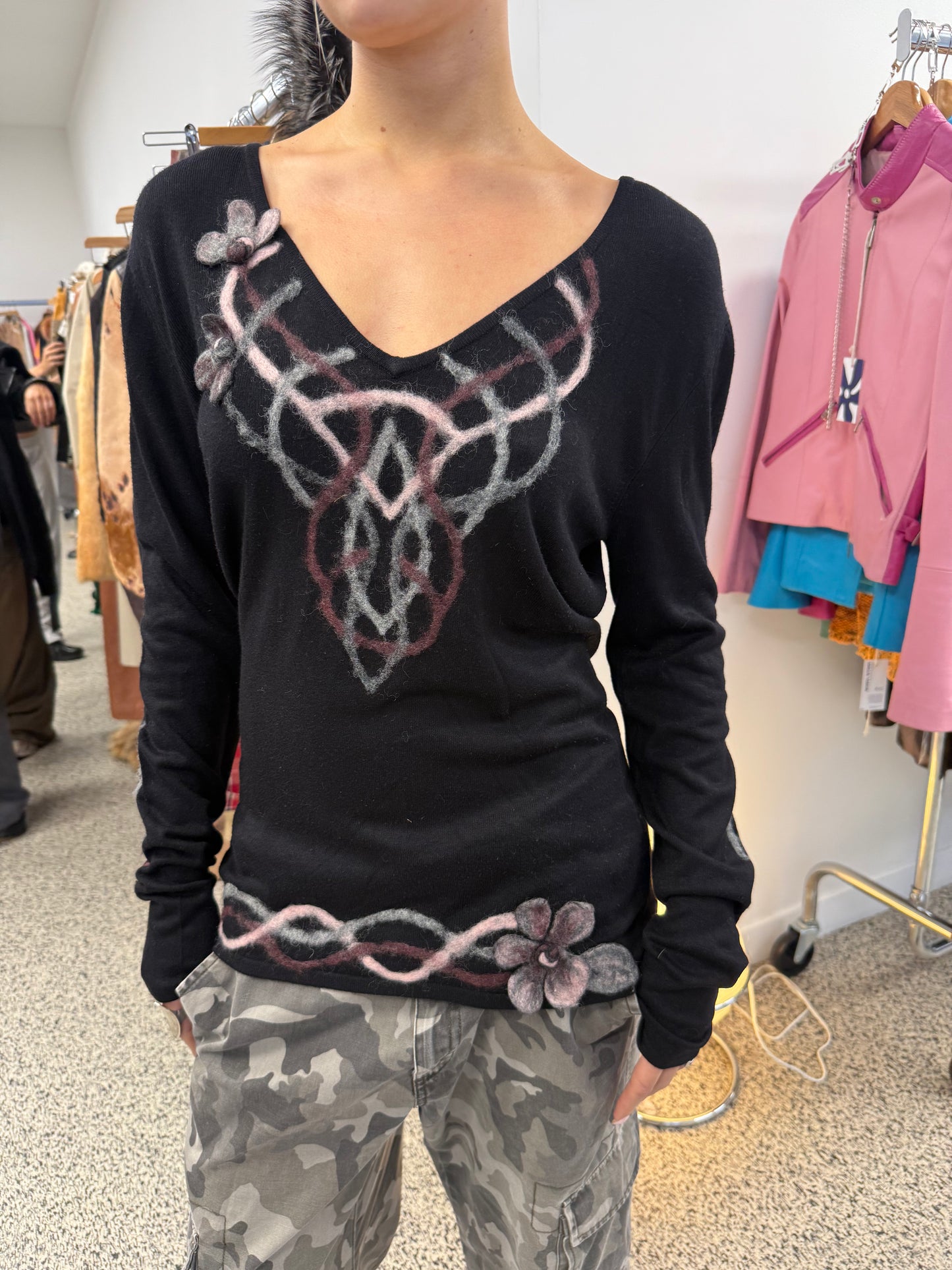 Wool Print Top