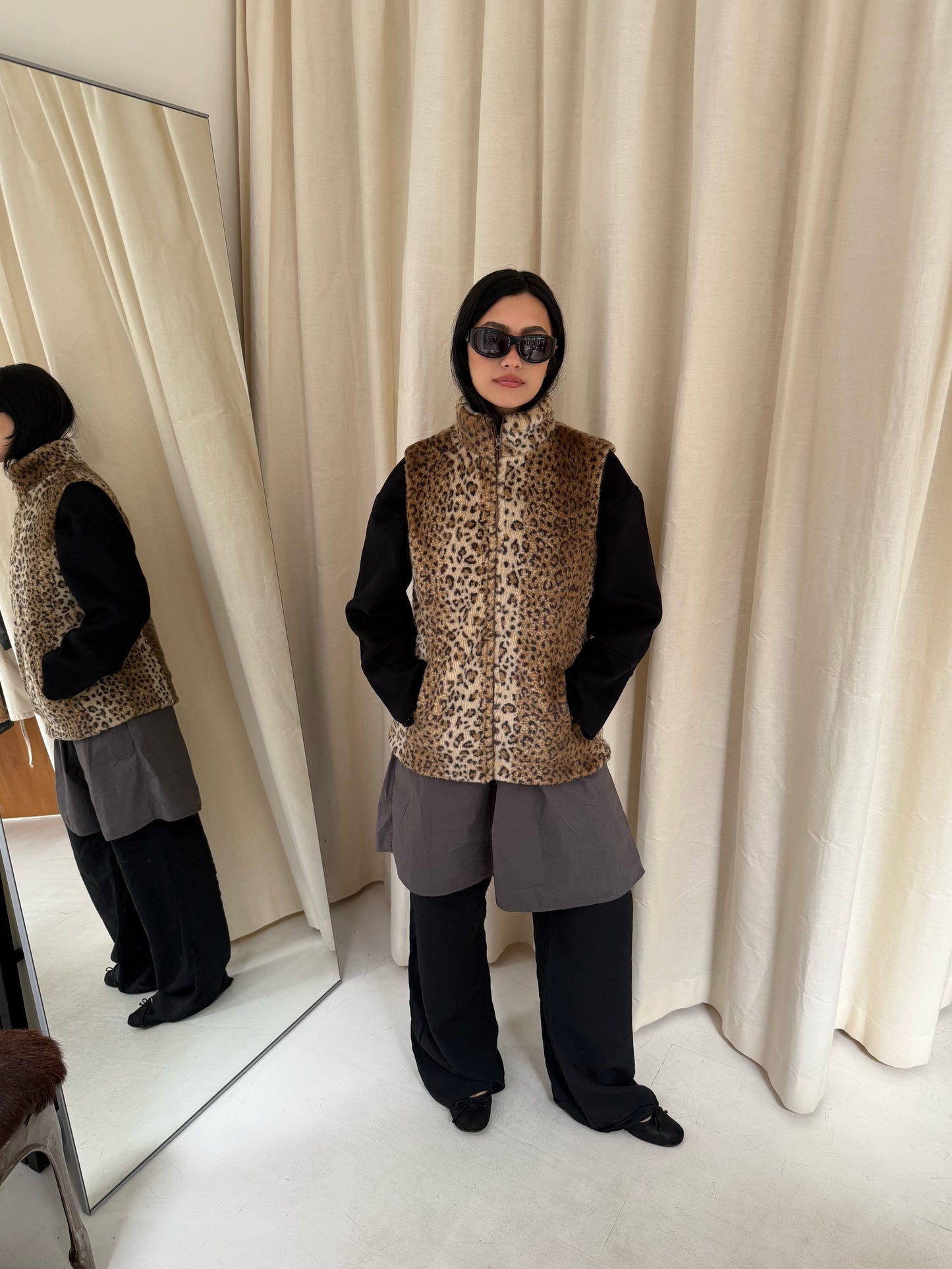 Fur Leopard Vest