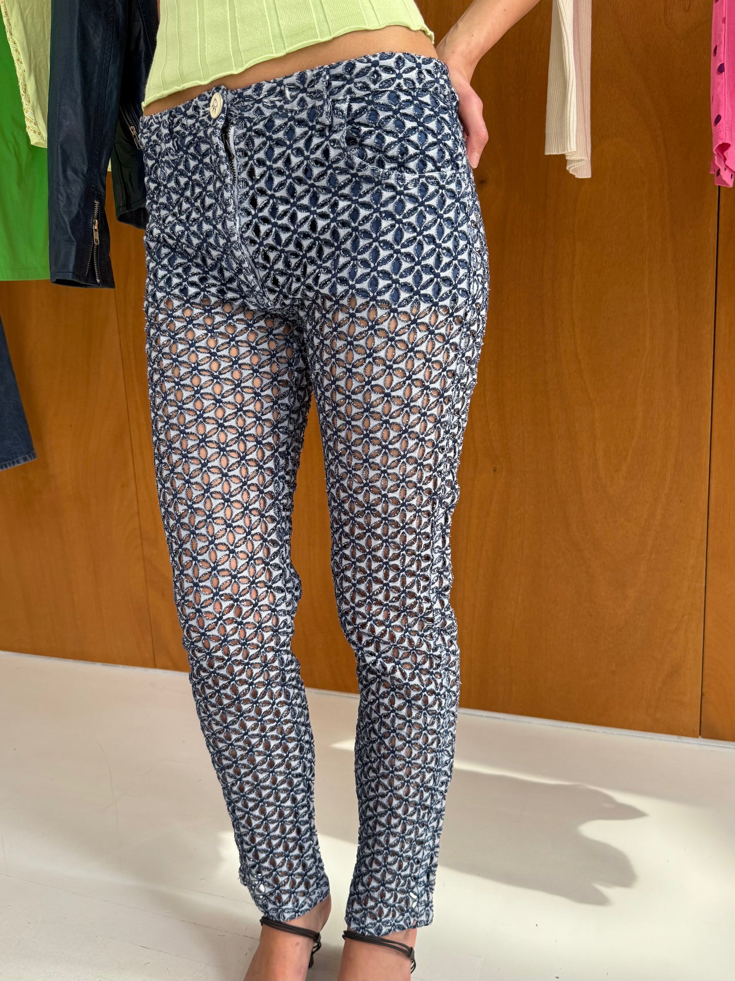 Sheer Flower Pants