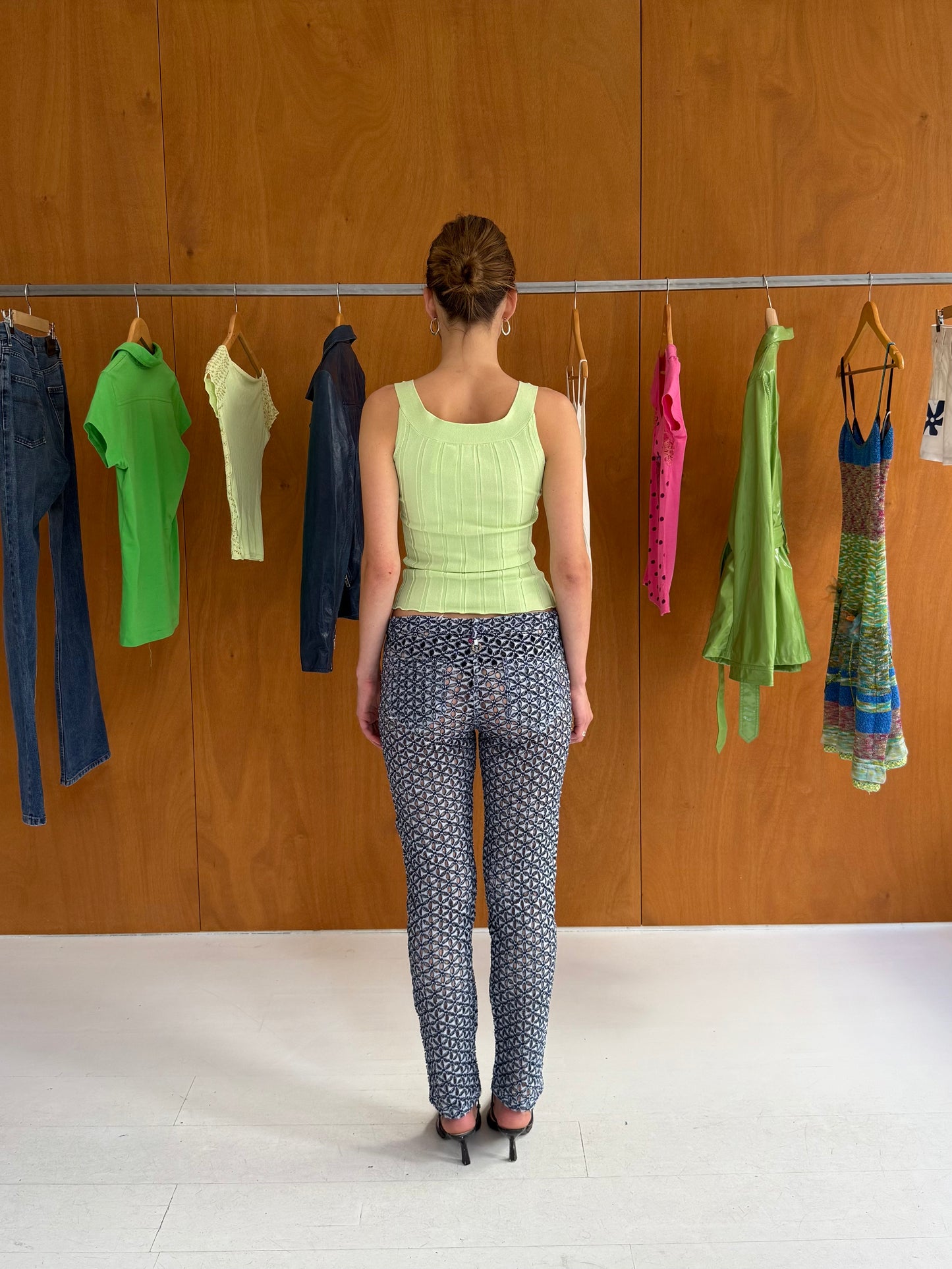 Sheer Flower Pants