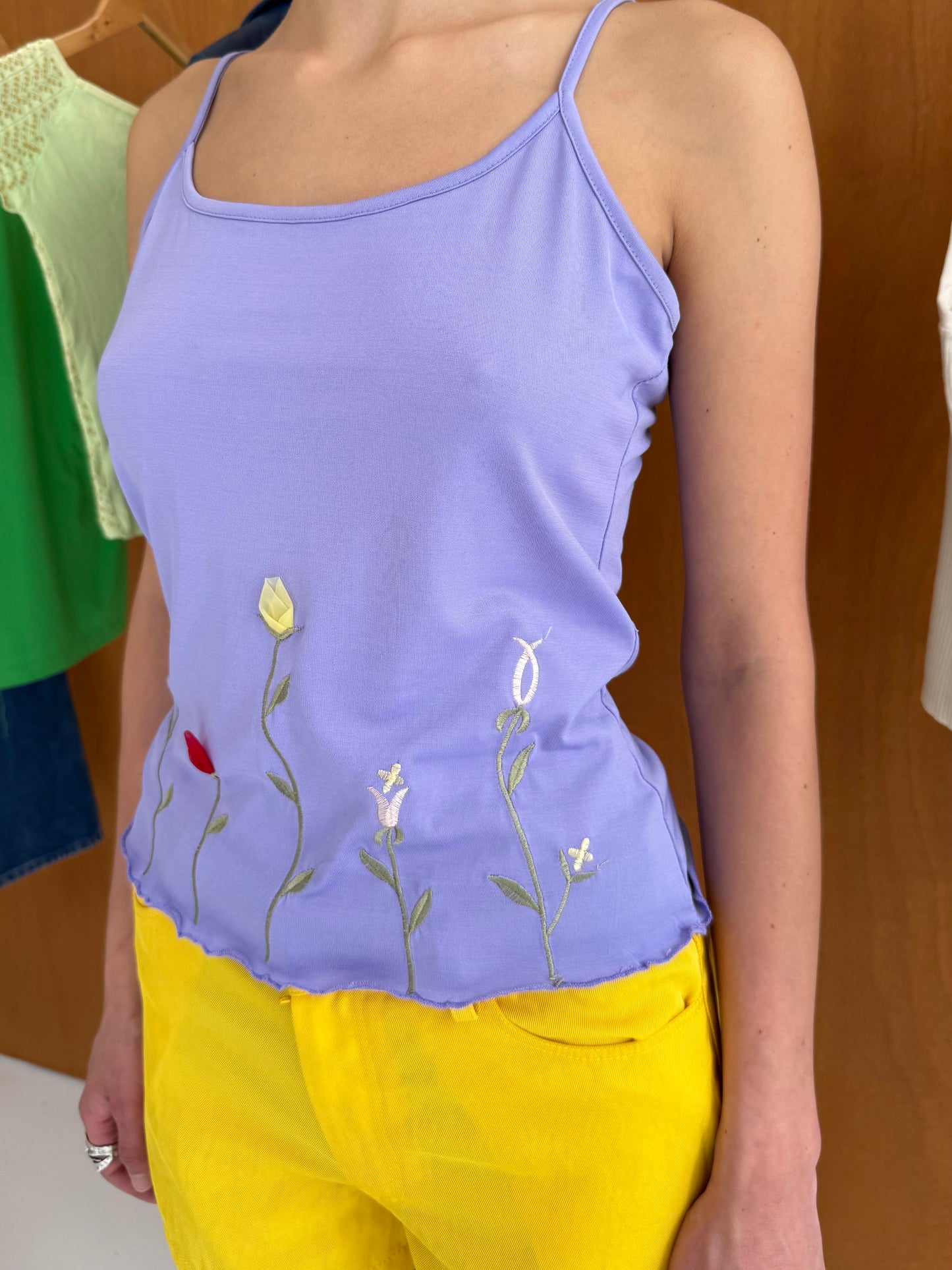 Embroidered Flower Tanktop