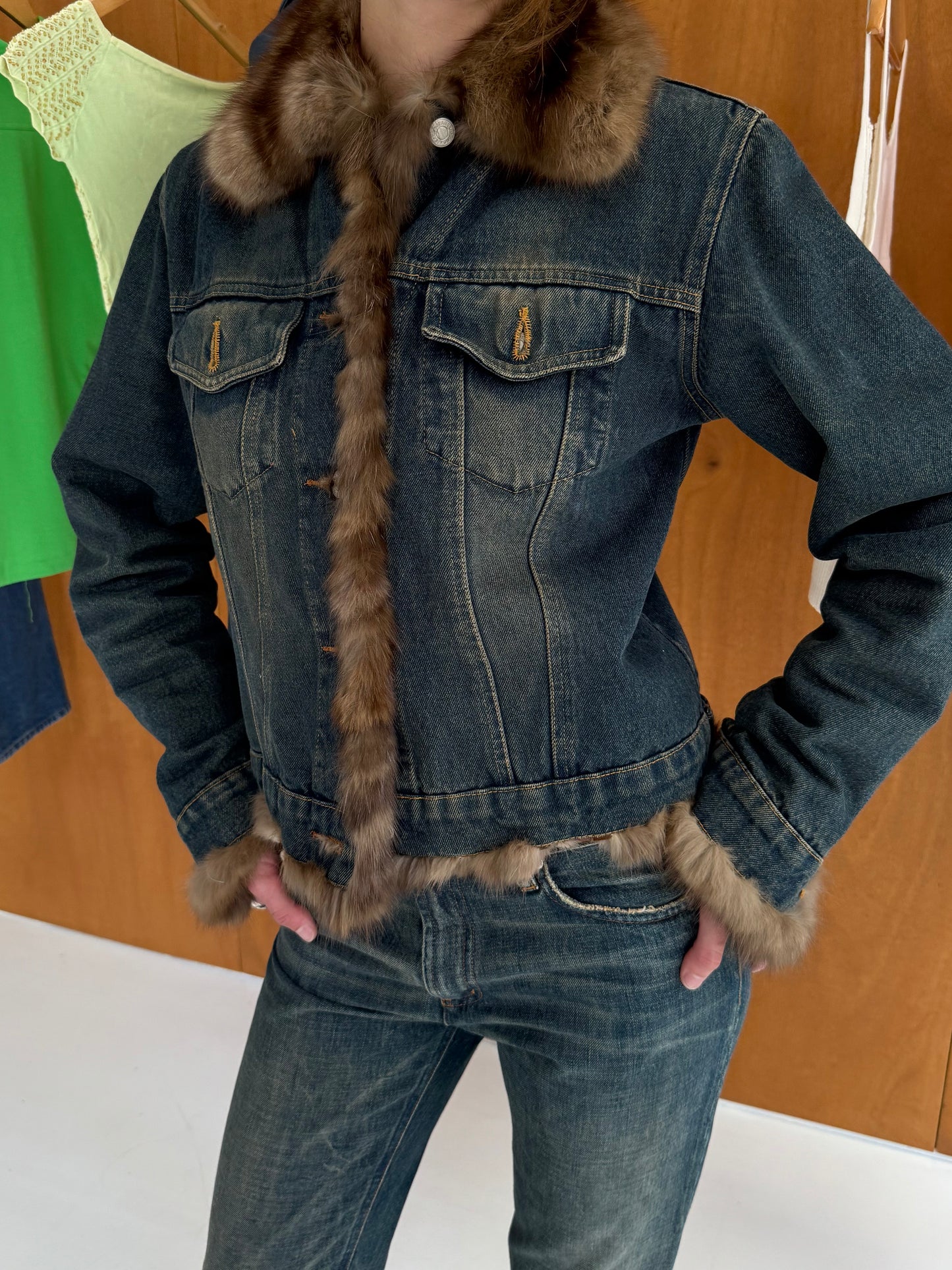 Denim & Fur Jacket