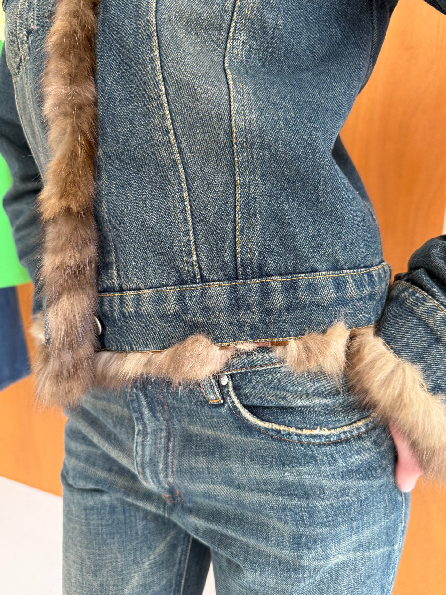 Denim & Fur Jacket