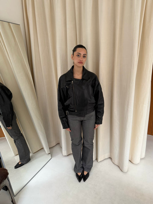Leather Bomber Jacket