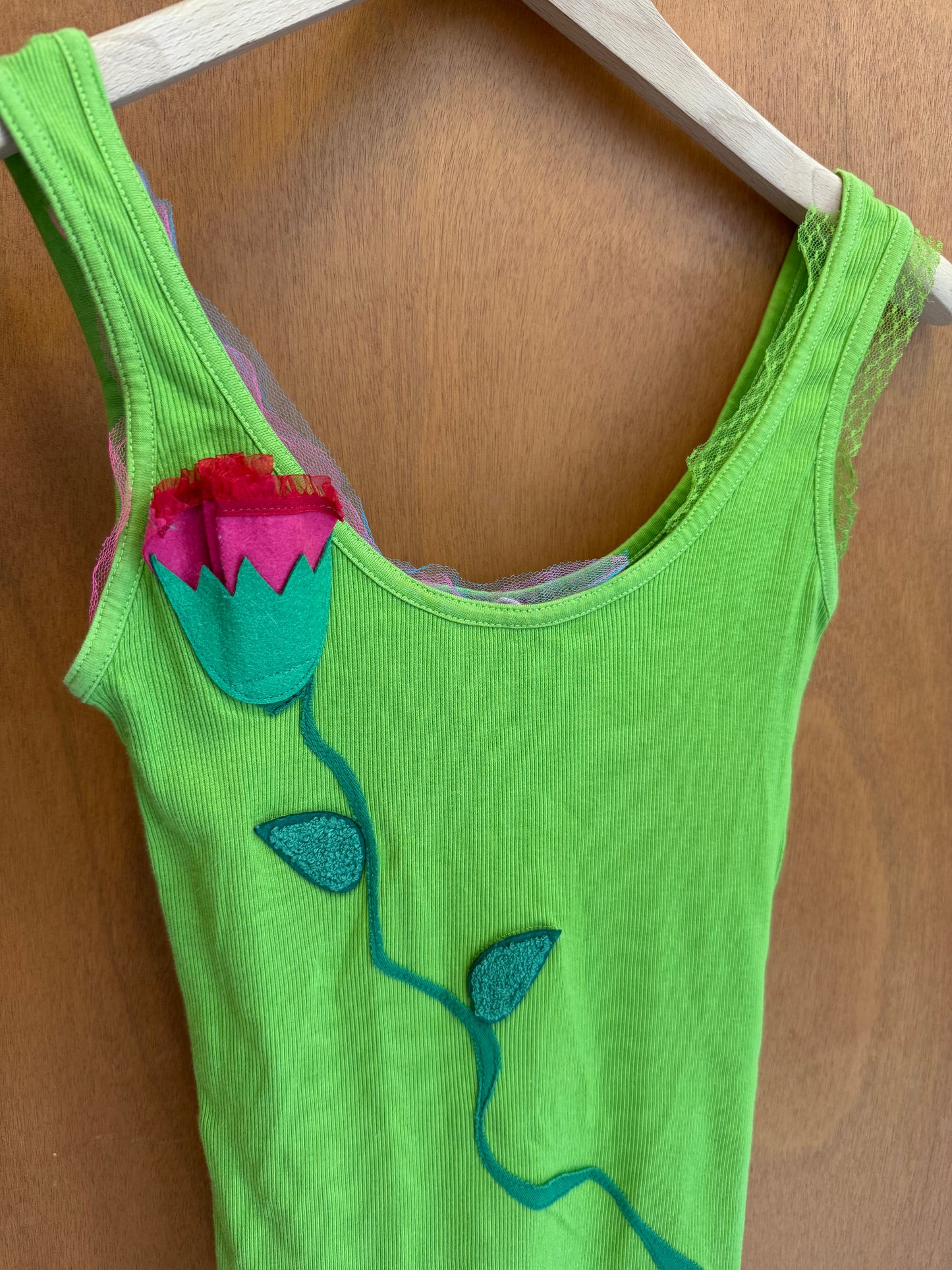 Embroidered Flower Tanktop