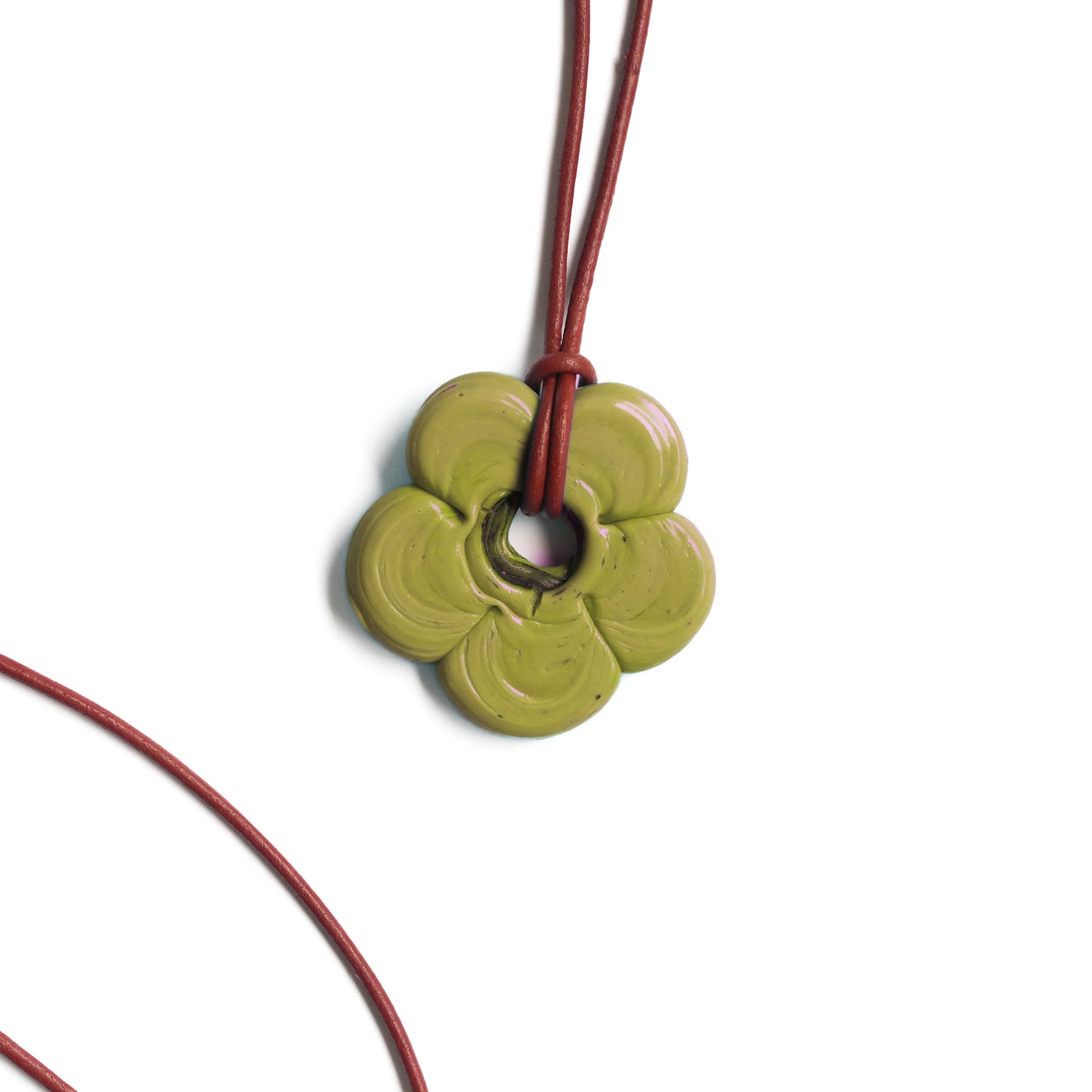 Lime Green Flower Necklace