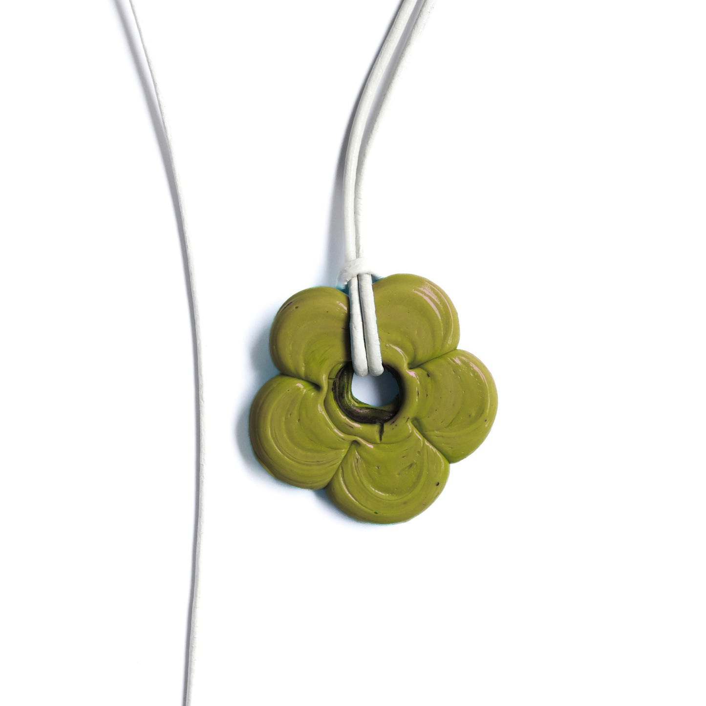 Lime Green Flower Necklace