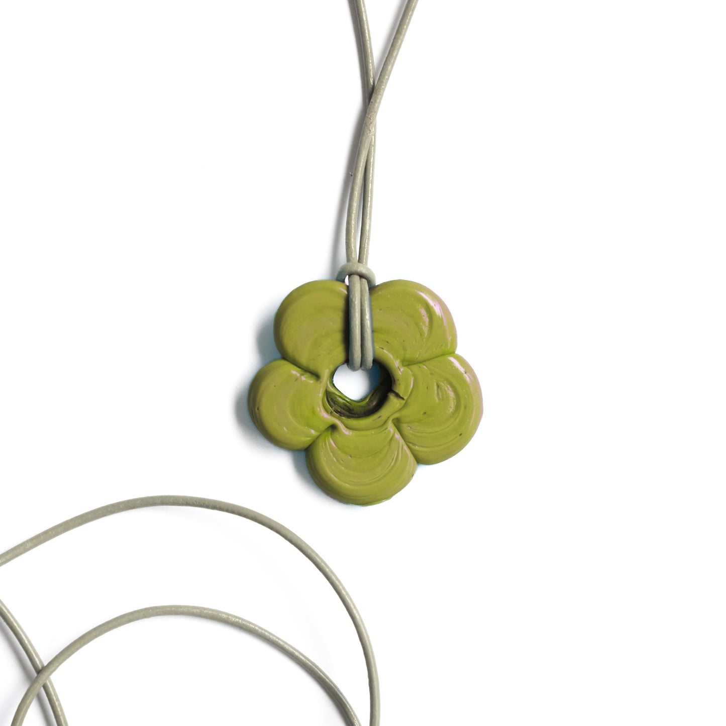 Lime Green Flower Necklace