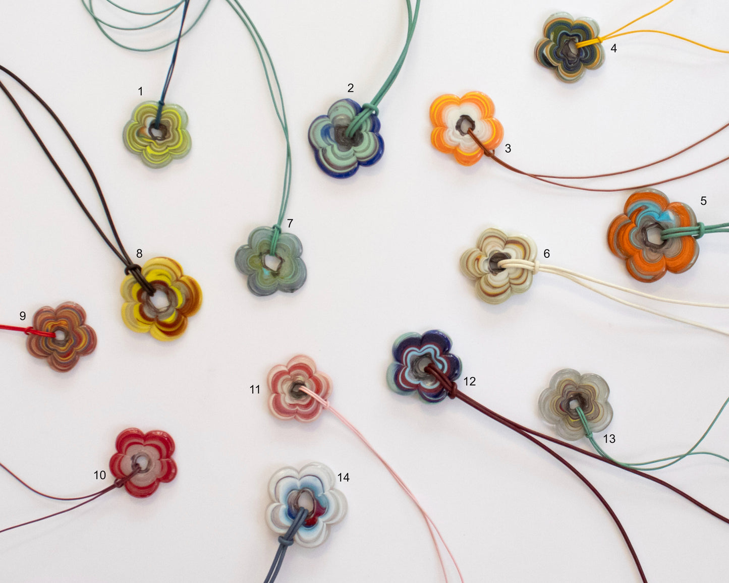 Multicolored Flower Necklaces - Pick Your Favorite