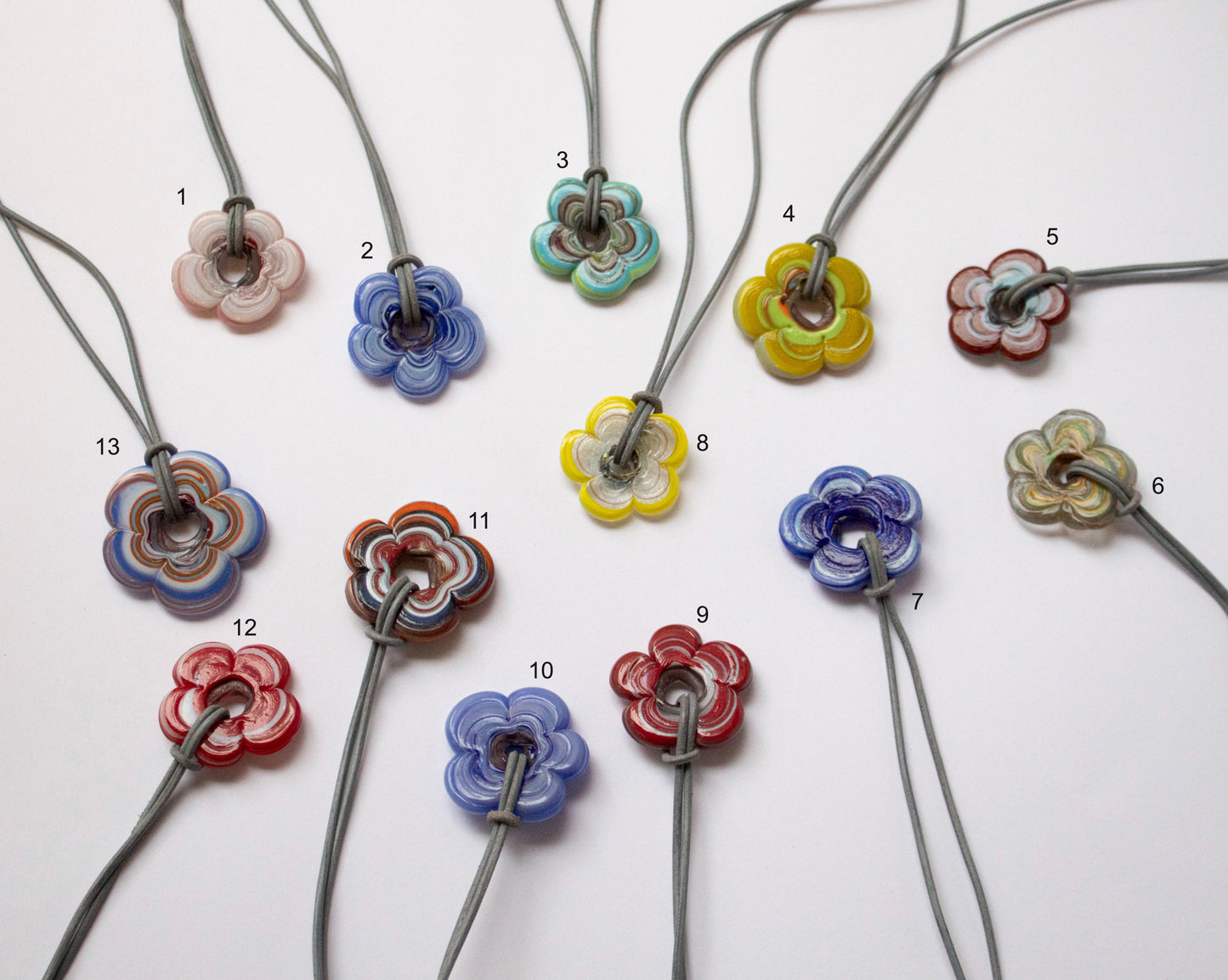 Multicolored Flower Necklaces - Pick Your Favorite