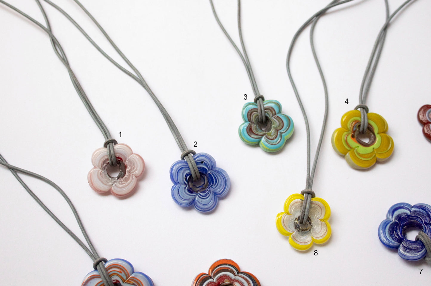 Multicolored Flower Necklaces - Pick Your Favorite