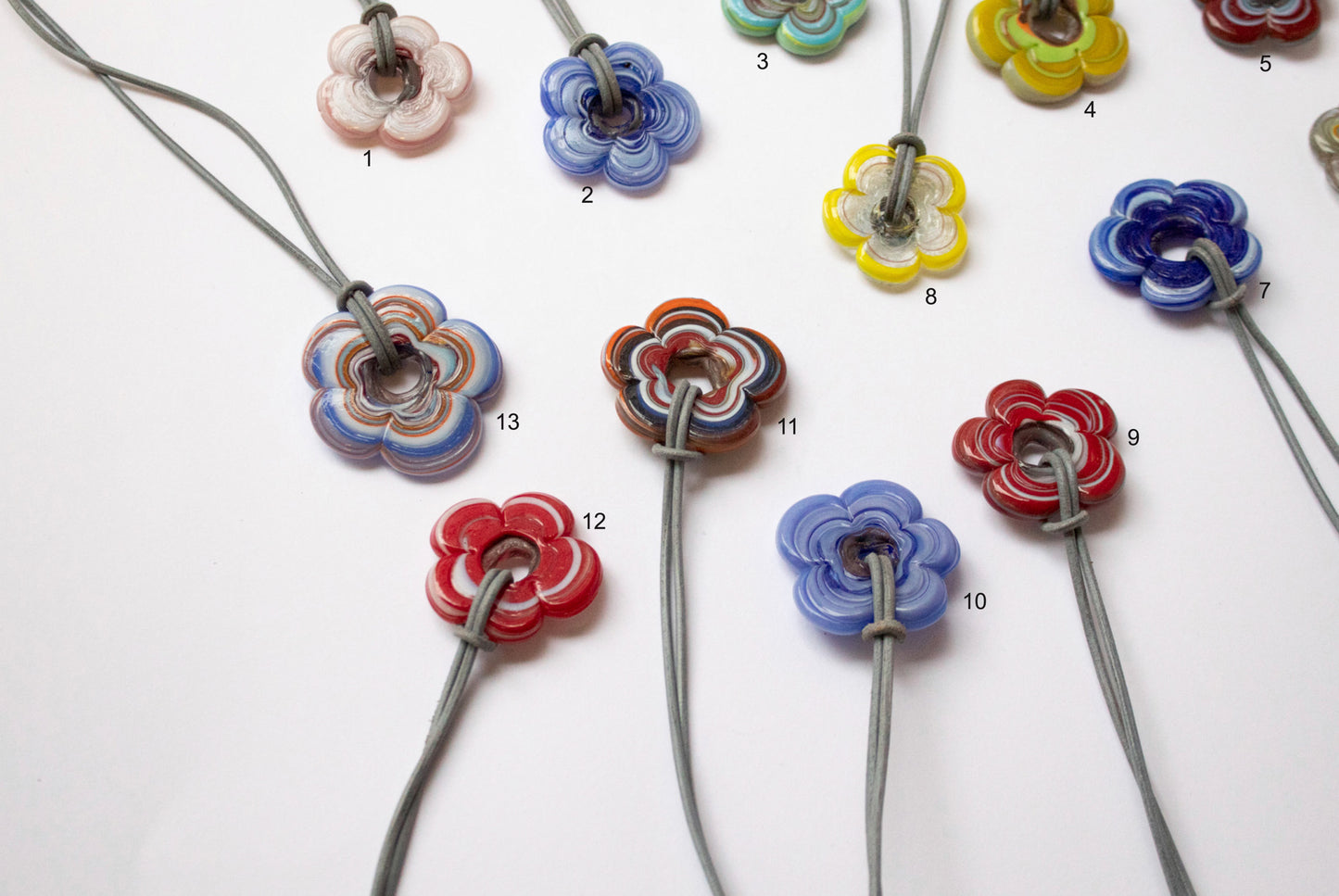 Multicolored Flower Necklaces - Pick Your Favorite