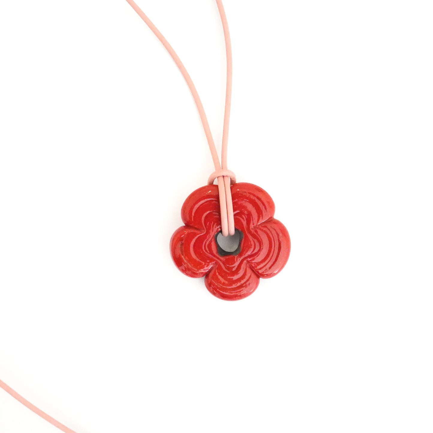 Red Flower Necklace