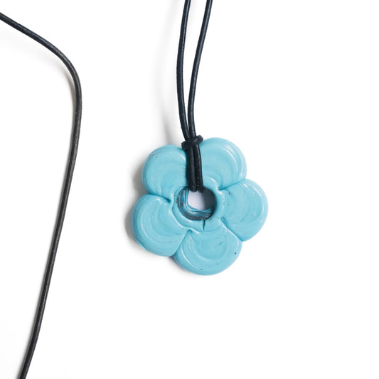 Light Blue Flower Necklace