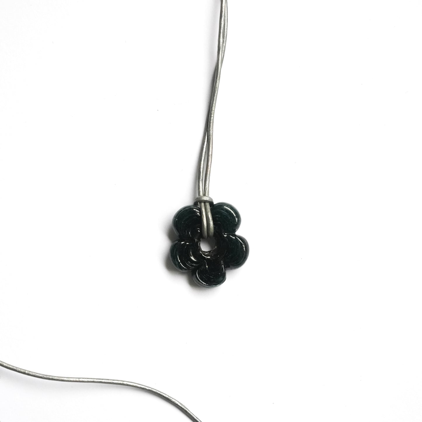 Mini Black Flower Necklace
