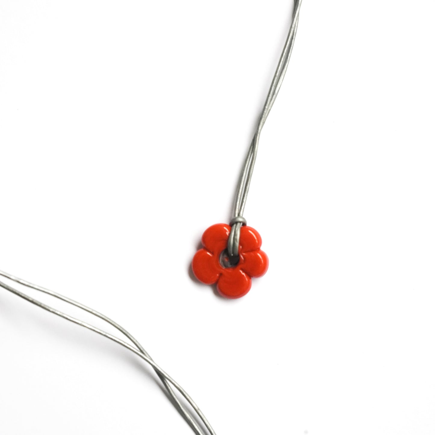 Mini Orange Flower Necklace