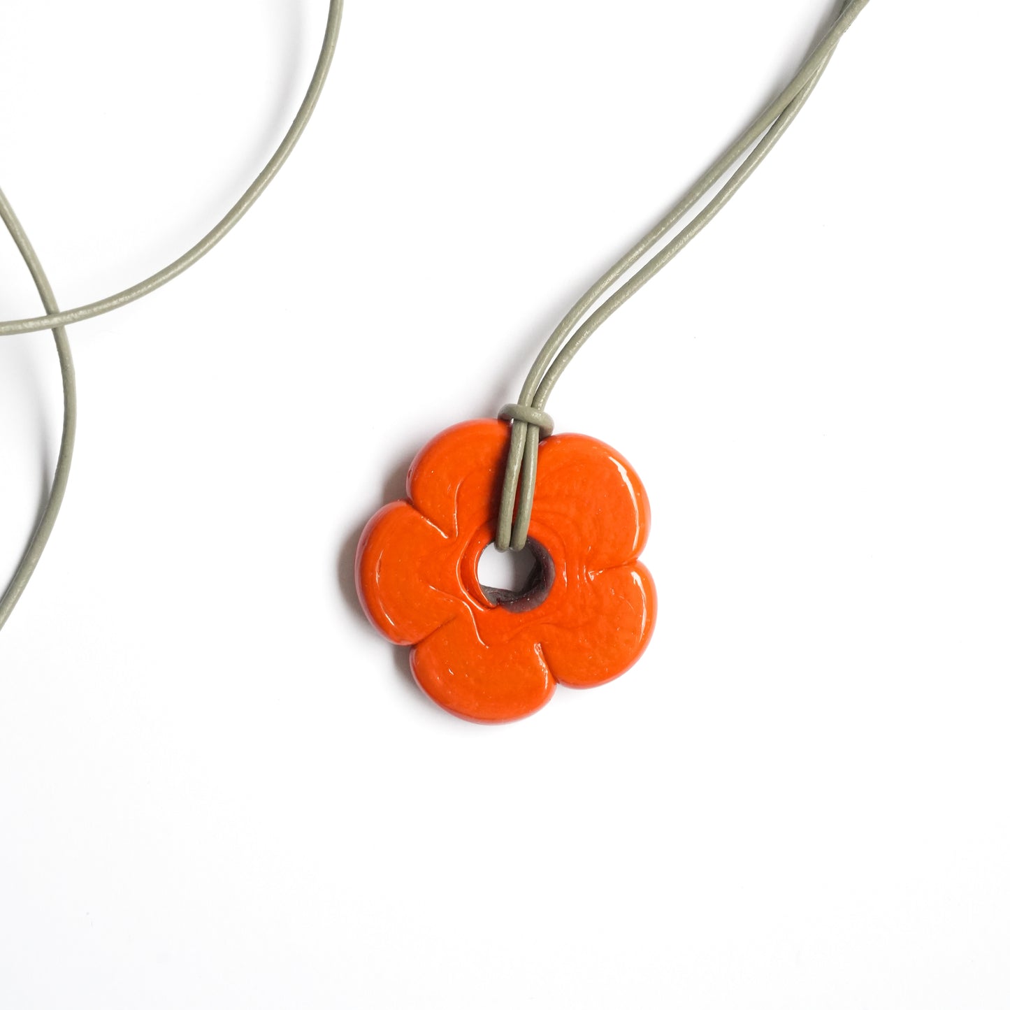 Orange Flower Necklace