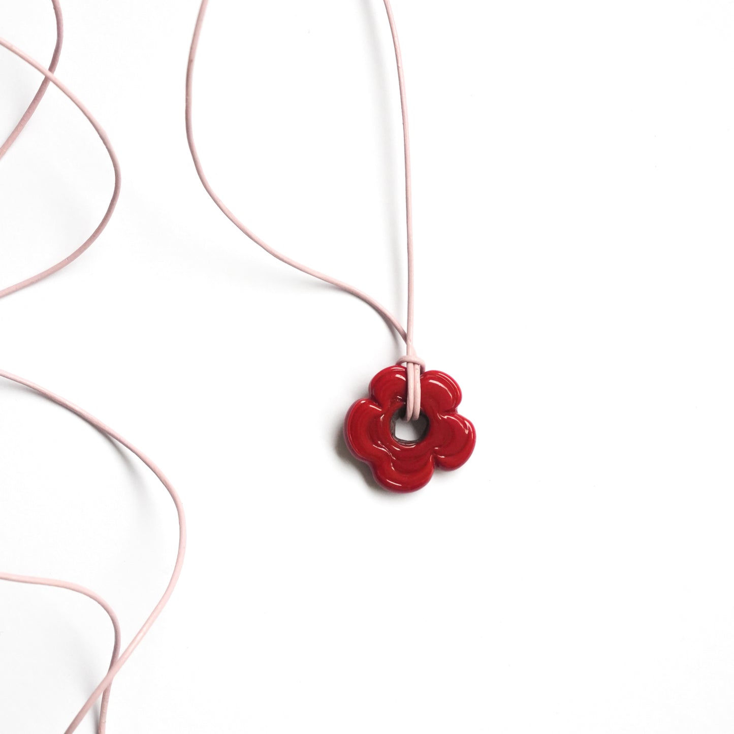 Mini Red Flower Necklace
