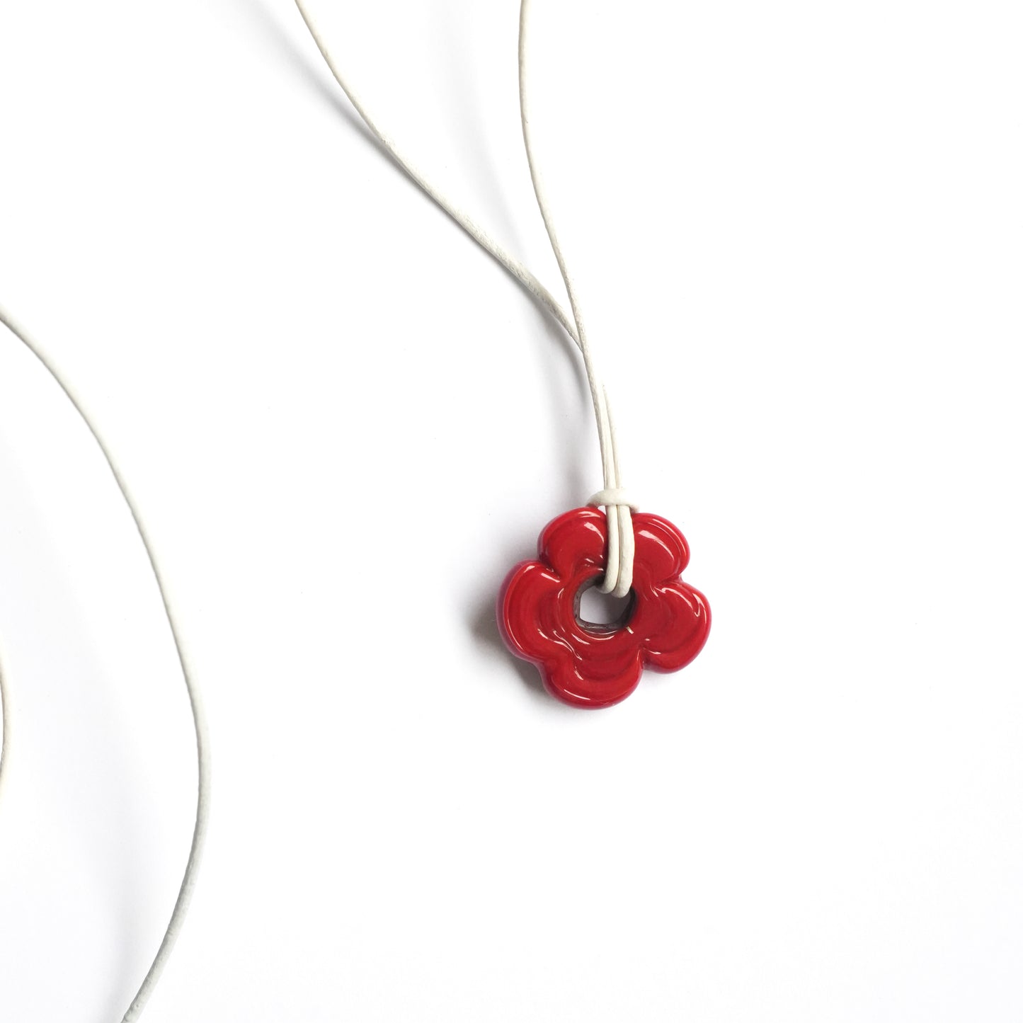 Mini Red Flower Necklace