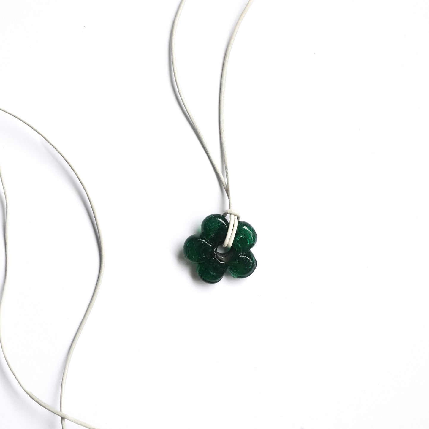 Mini Dark Green Flower Necklace