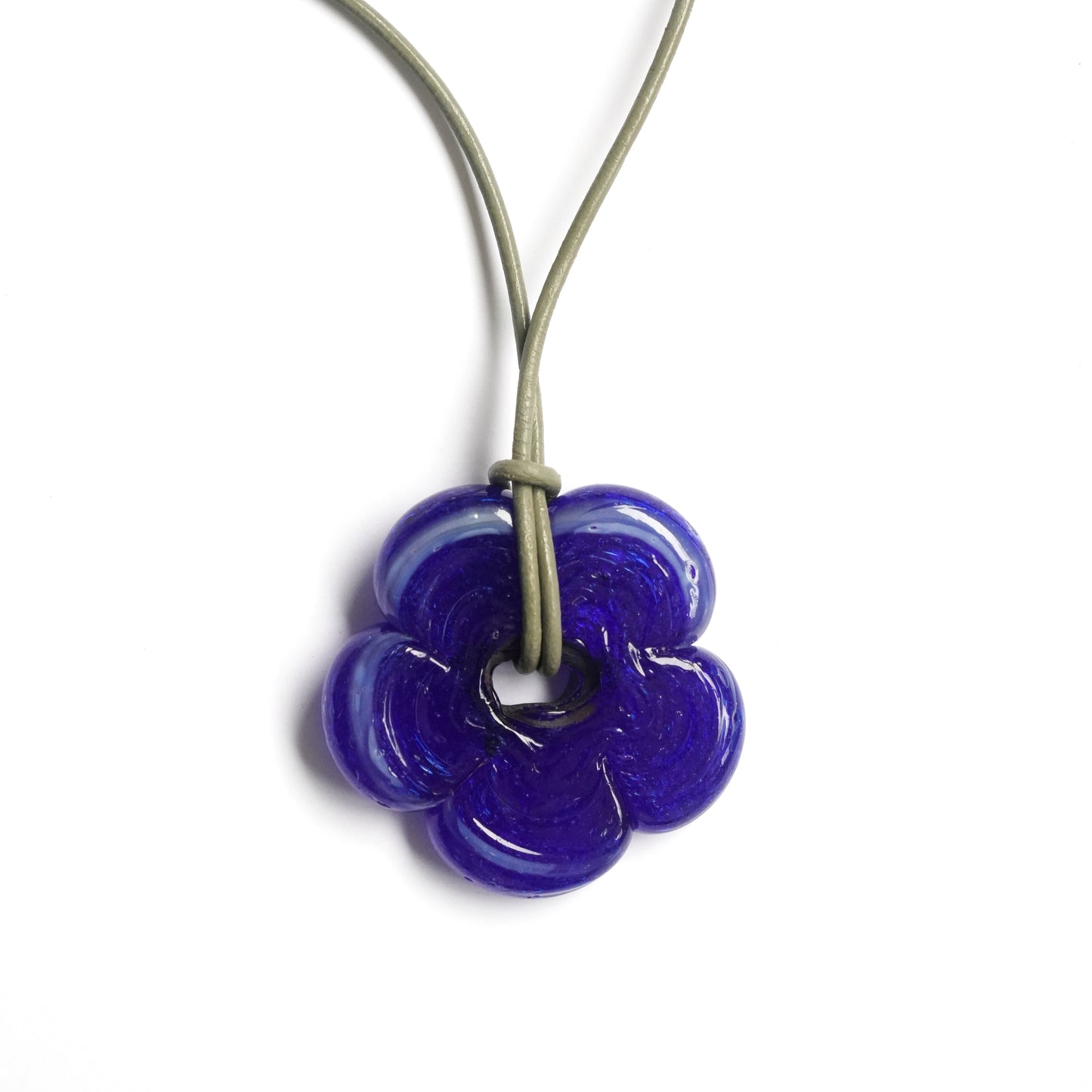 Dark Blue Flower Necklace
