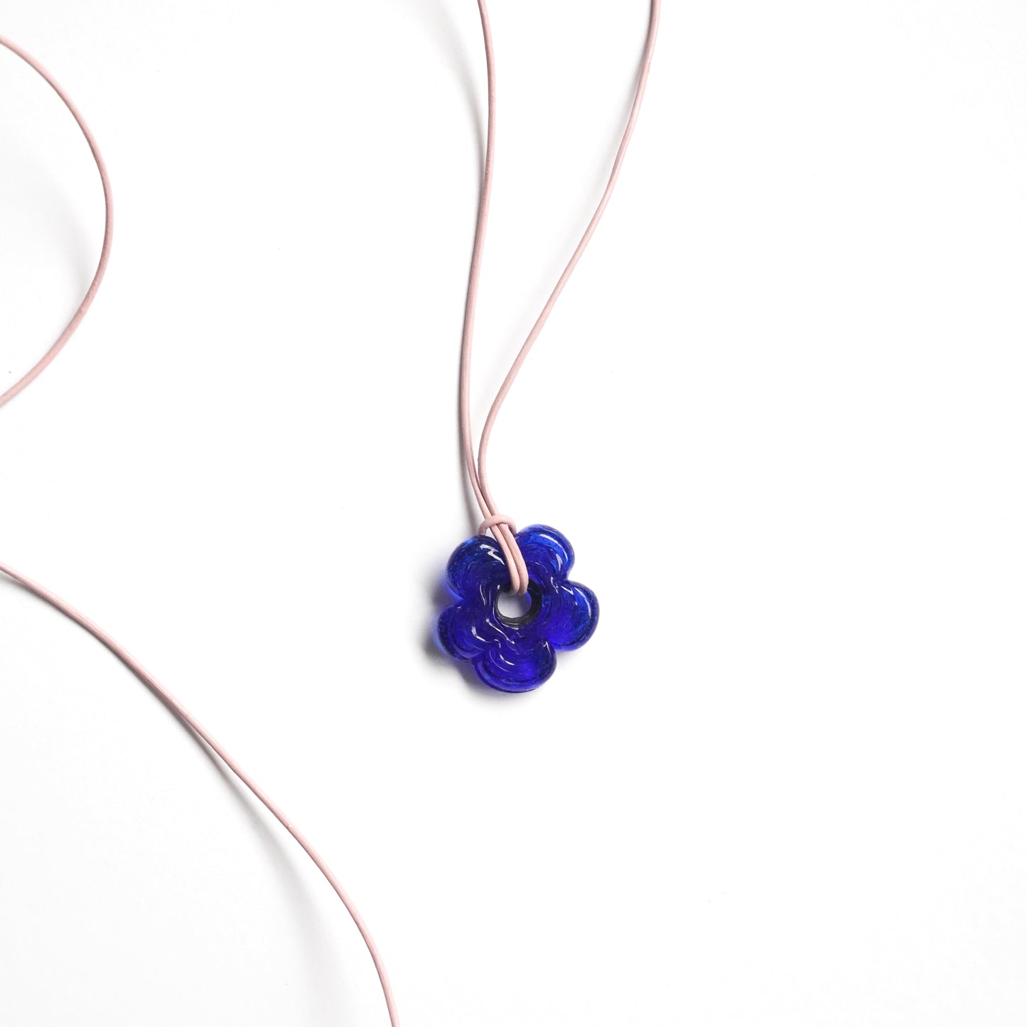 Mini Dark Blue Flower Necklace