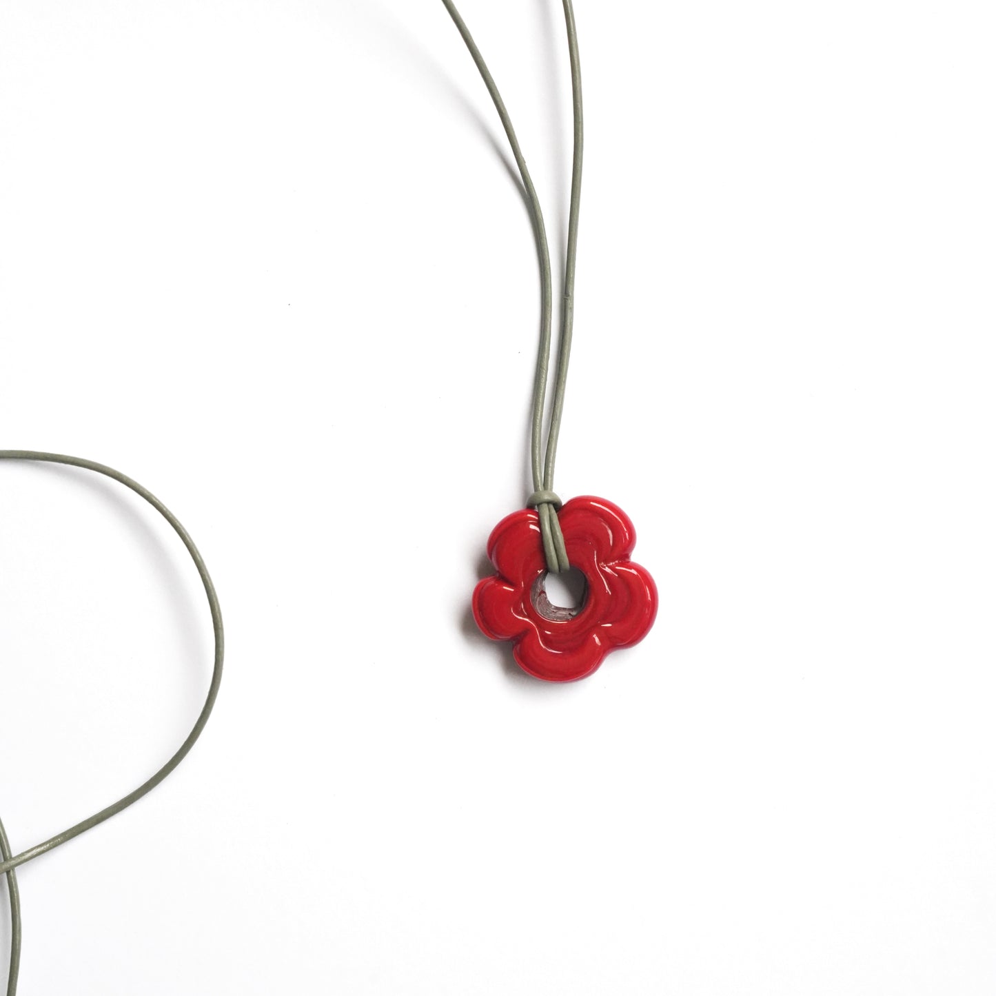 Mini Red Flower Necklace
