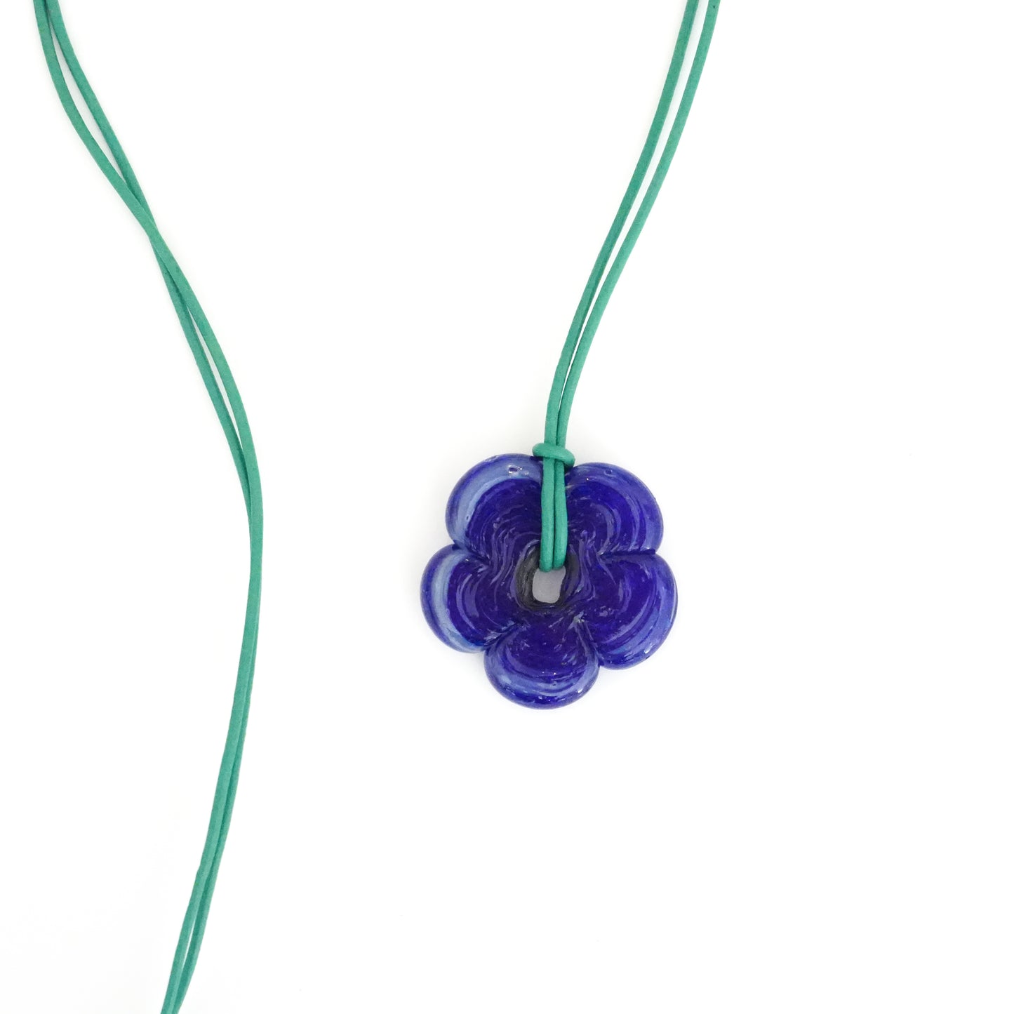 Dark Blue Flower Necklace